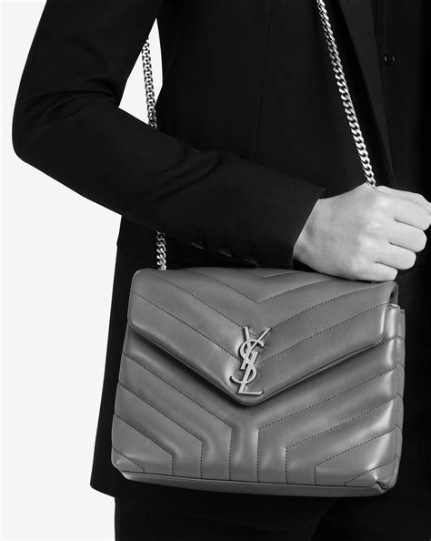 ysl loulou small gray|Saint Laurent Loulou .